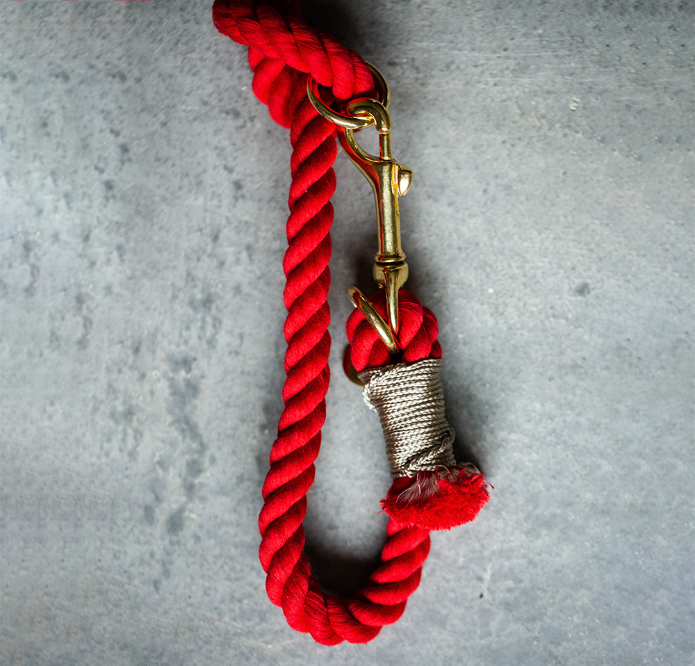 Pop-up Red rope lead – WALKING RITUALS